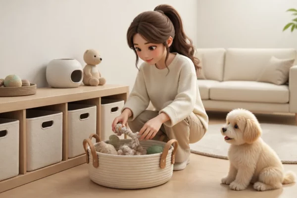 강아지 물건이 집을 점령하지 않게 하는 수납 기준 대표 이미지